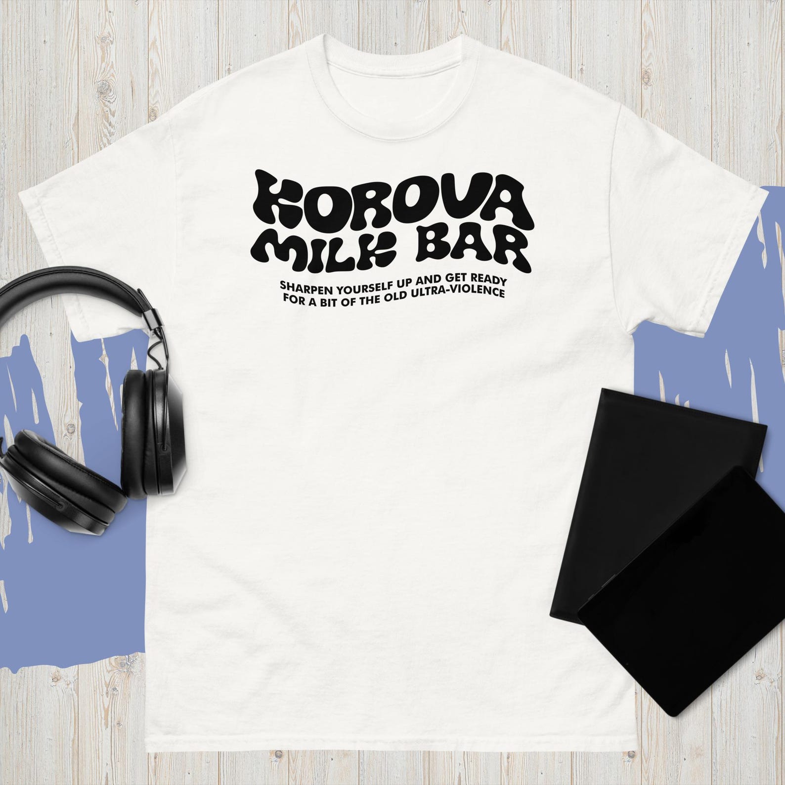 New Korova Milk Bar T-Shirt 100% Cotton Droogs a Clockwork Orange Inspired XL
