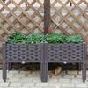 1/2 stuks Verhoogde Tuinbak met Poten, Traditionele Zwarte Gevlochten Plastic Container, Perfect Voor Tuinieren Buiten