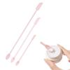 DEVENTORZ Mini Silicone Spatula Set, Heat-Resistant, Double-Headed, Long Handle, 3-Piece Set, DIY Tool for Cosmetics, Travel, Jam, Wax Stamps (Pink)