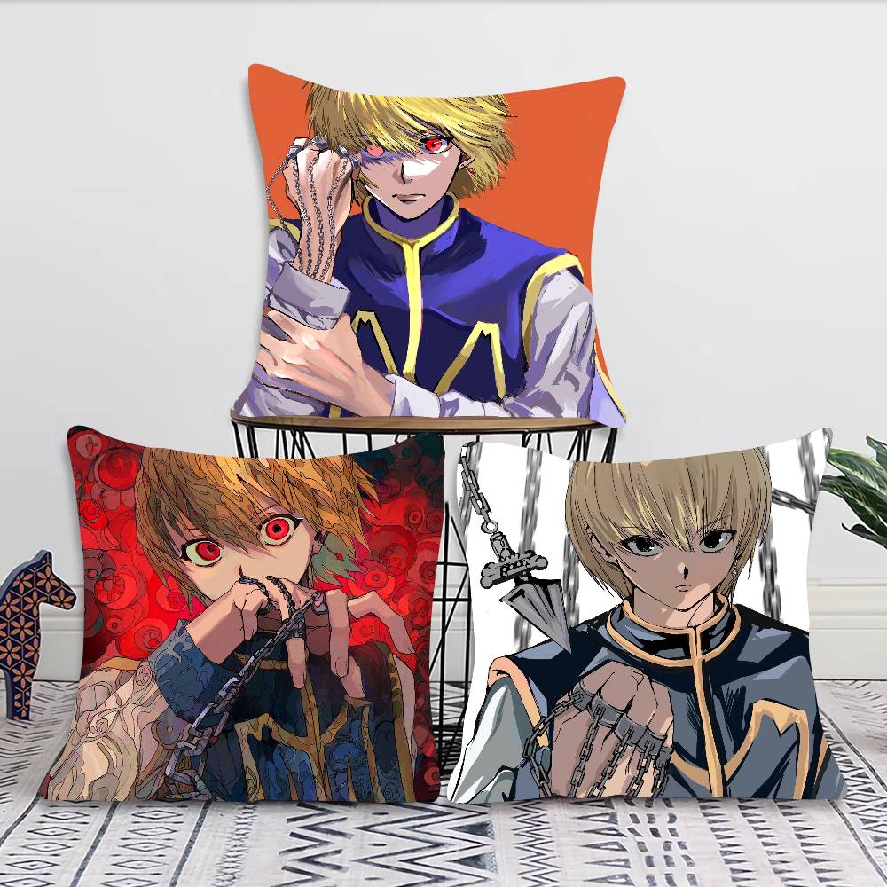 HUNTER X HUNTER Anime Kurapika Pillow Case Fashion Square Pillowcase Bedroom Sofa Room Ins Decoration Leisure