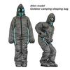 שק שינה ארגונומיה קיפול עמיד לרוח מילוי כותנה חלולה נייד לקמפינג בחוץ