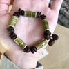 Handmade Retro Coffee Bean Bamboo Bracelet, Unisex Chinese Style Jewelry for Couples