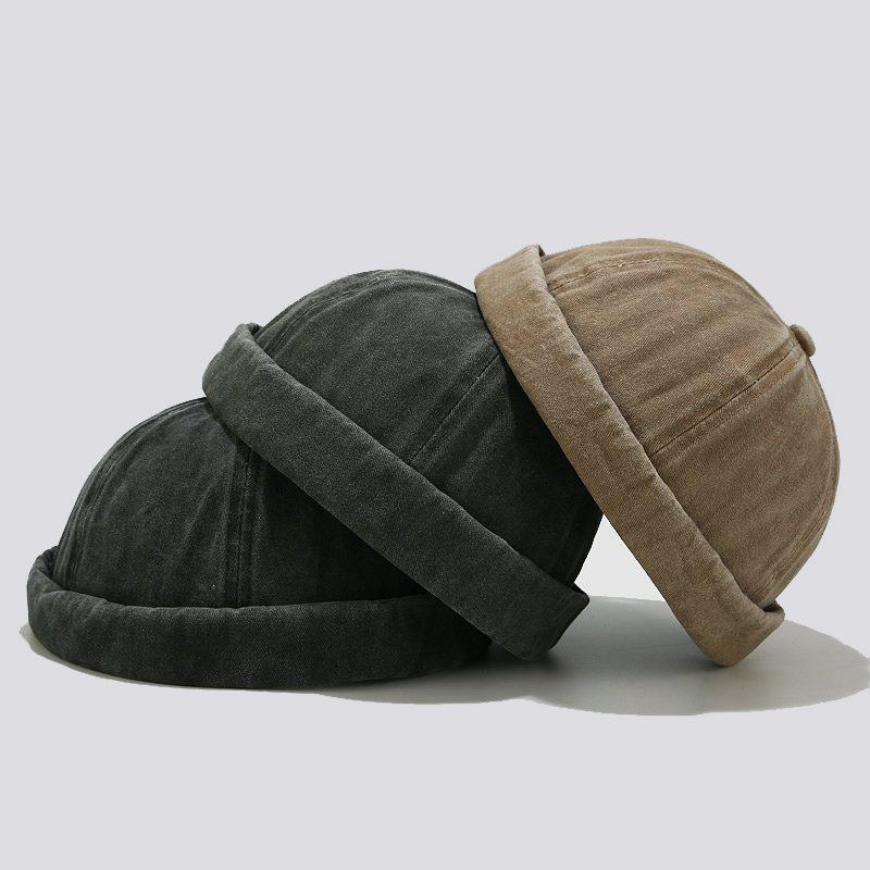 Skull Cap for Men and Women - Retro Landlord Beanie Hipster Melon Hat - Breathable Yuppie Style Beanie with Embellished Accents