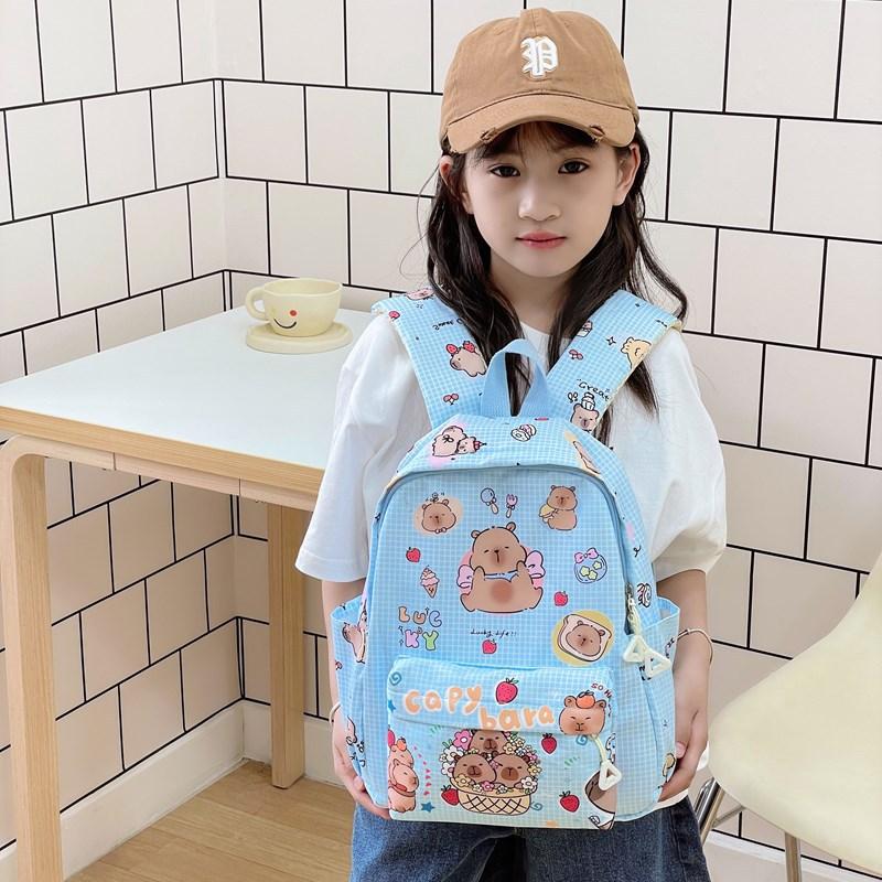 School Bag New Kapibara School Bag Medium and Large Class Casual Cute School Bag Back