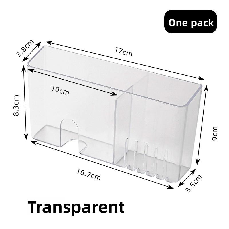 Wall-mounted TV and Air Conditioning Remote Control Holder with Bedside Storage Shelf