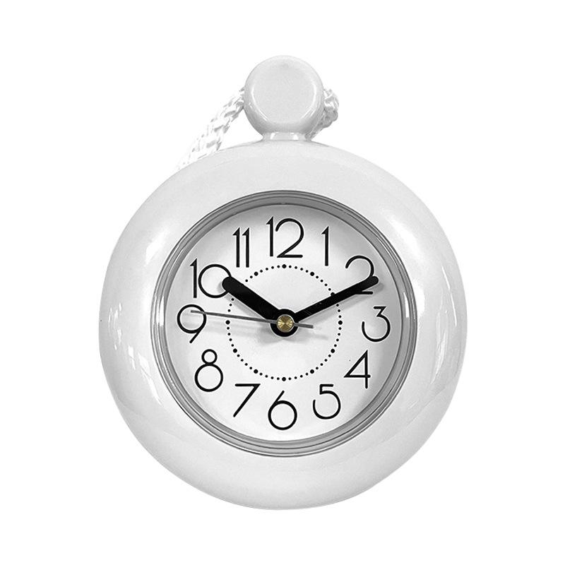 Waterproof Bathroom Clock, Round Quartz Wall or Table Clock with Large Numbers, for Home & Kitchen