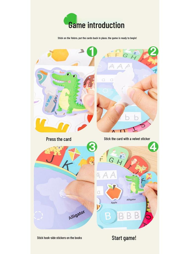 Children's Early Education Quiet Sticker Book: Baby Letters & Thinking Toys