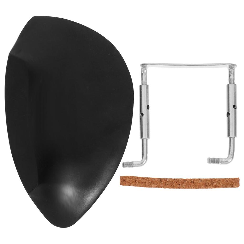 VICASKY Violin Chinrest, WoodenMetal, Instrument Part, Viola Compatible, Playing Support Accessory, Black, 10cm