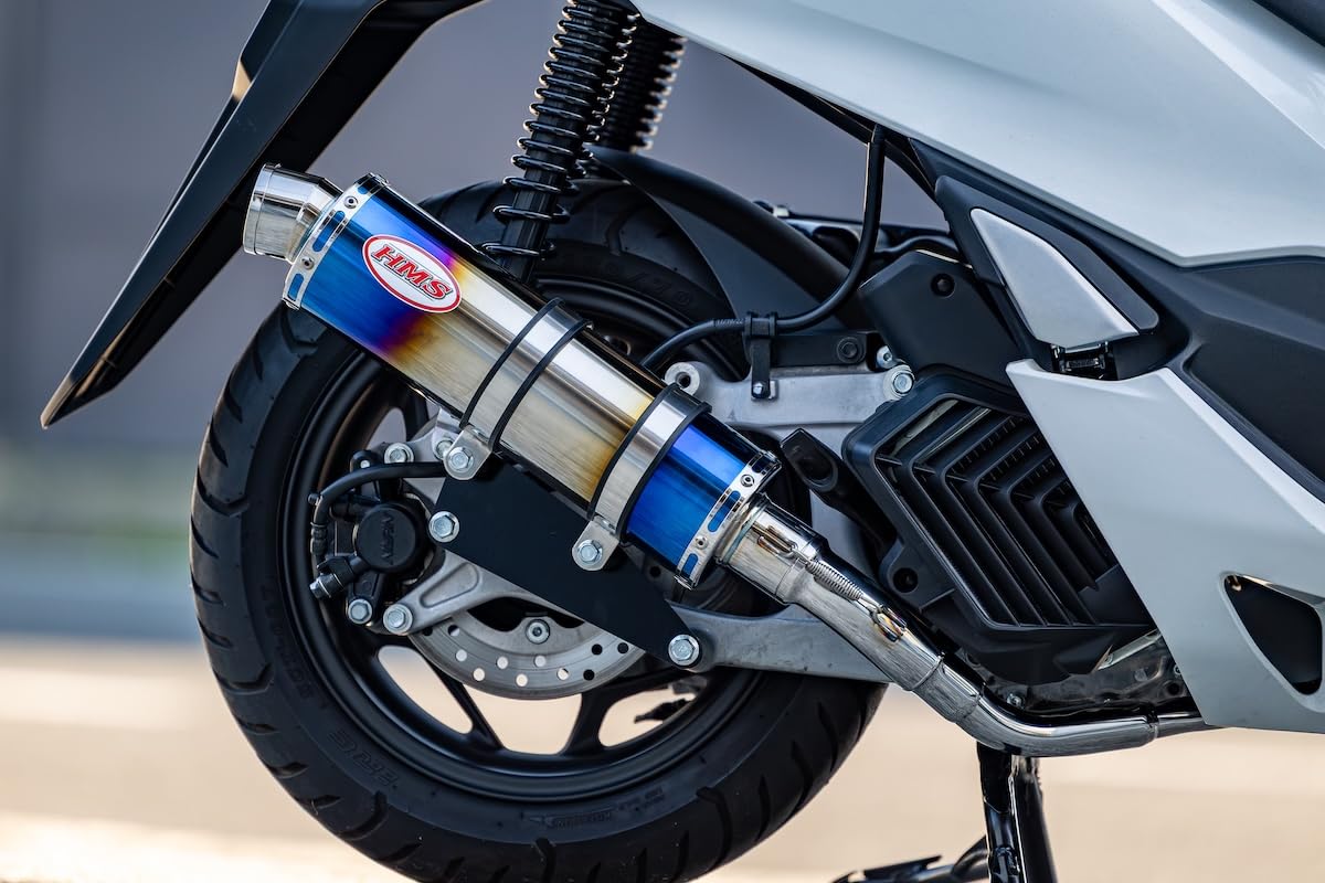 Manufacturer Honda PCX125 Compatible PCX160 Compatible MARK4 Muffler Stainless Steel Blue Gradient Silencer with SPR Power Custom Part JK05 PCX