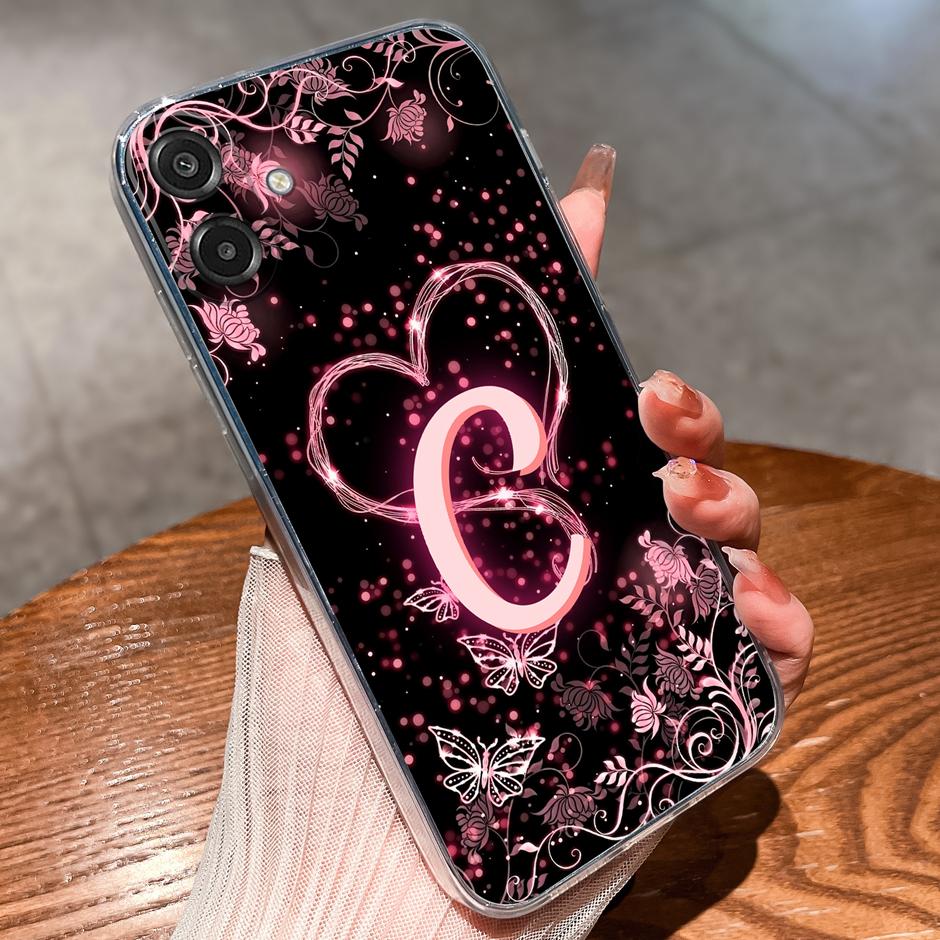 Phone Case For Samsung Galaxy A06 A07 4G 5G Cute Butterfly Letter Clear Silicone Protective Cover For SamsungGalaxyA06 A07 Funda