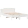 VidaXL Bed Frames and Headboards, Double Bed with Slatted Base, Adult Bed, Bedroom Furniture, Modern, White 140x190 842603