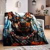 1pc Doberman Pinscher Pattern Blanket, Lightweight Flannel Throw Blanket for Sofa, Bed, Travel, Camping, Living Room, Office, Couch062