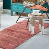 Powder Pink Braided Leather Rug 60x120