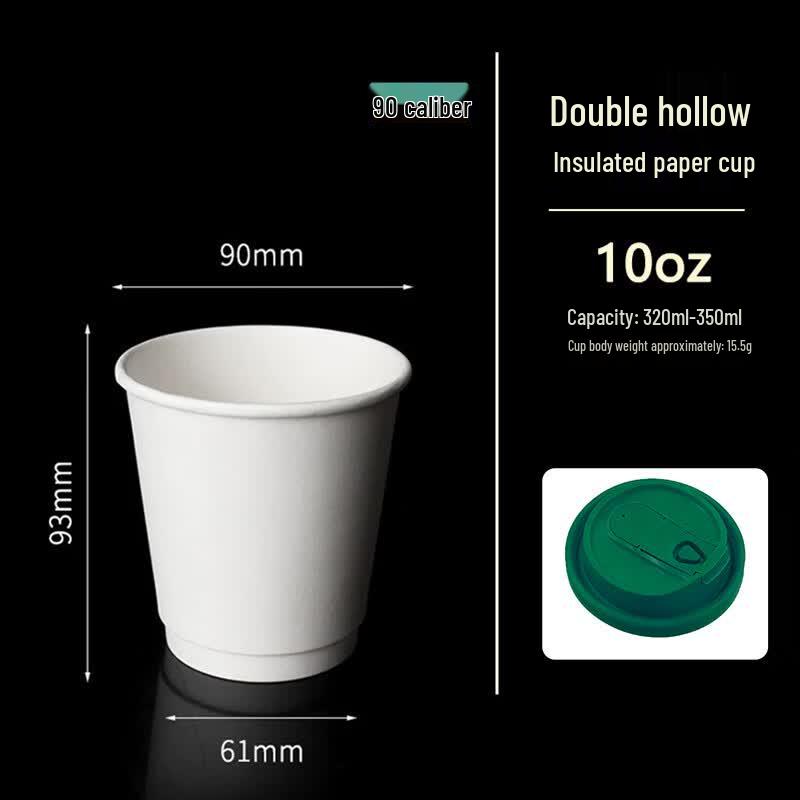 VAKADA Disposable Hot Drink Paper Cups with Lids