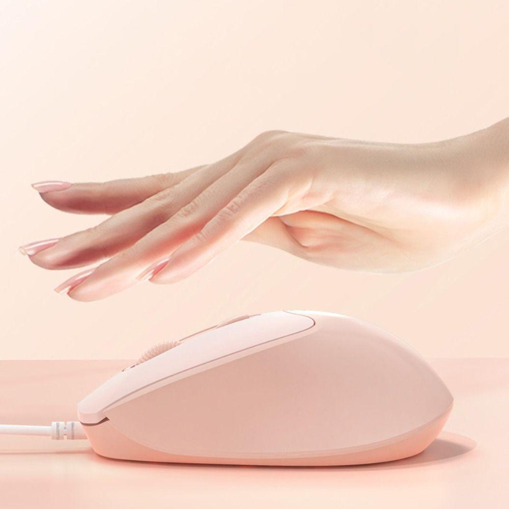 USB Wired Mute Mouse Type C USB Cable Ergonomic Mice Type C Wired Mouse Desktop Notebook