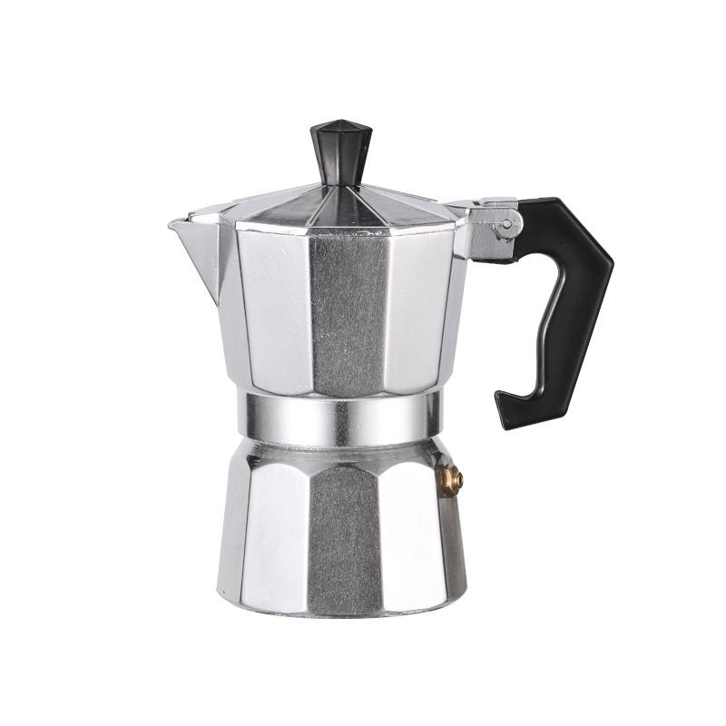 Octagonal Aluminum Moka Pot for Home, Office, or Outdoor Italian Espresso