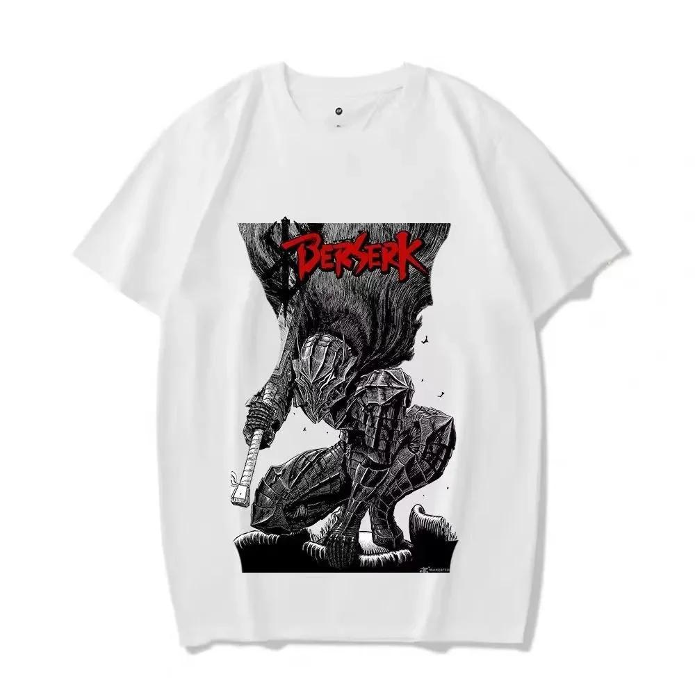 Berserk T Shirts Guts Funny T Shirt Cool Manga Graphic T-Shirt Japanese Anime WoCotton Harajuku Manga Hip Hop Tops Tees