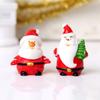 Miniature Landscape Model Cute Christmas Decoration Santa Claus Figurine Xmas Gift Bag Ornament