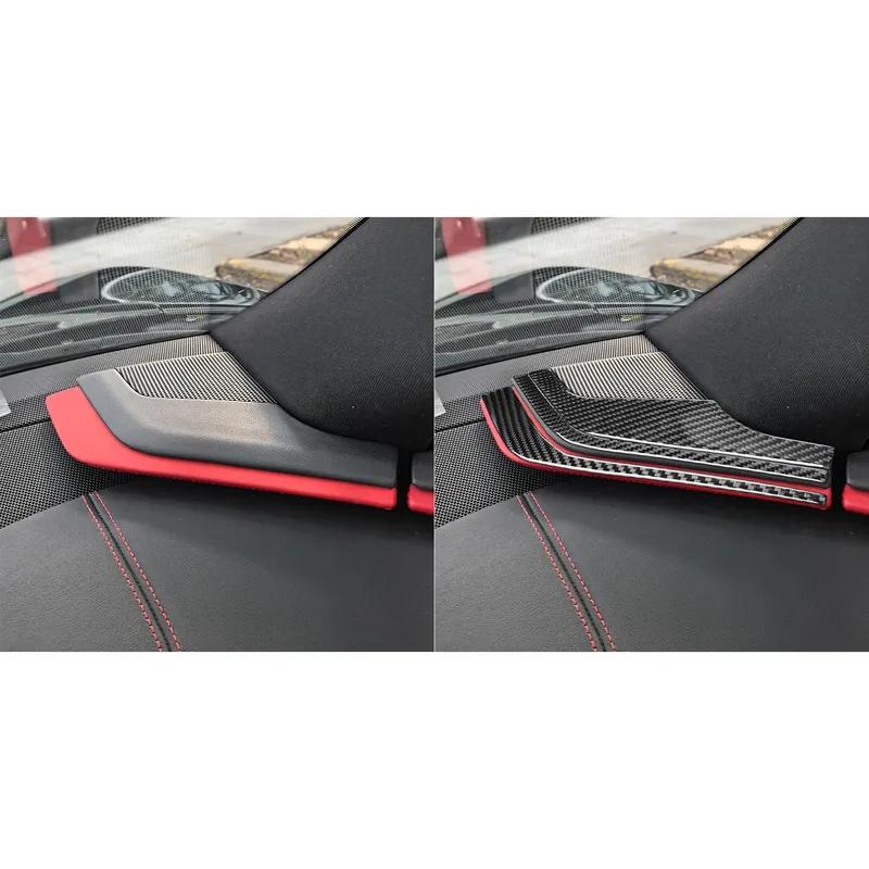 For Chevrolet Corvette C8 Z51 Z06 -2025 Carbon Fiber A-pillar Audio Horn Decoration Car Accessories Interior Cover Stickers