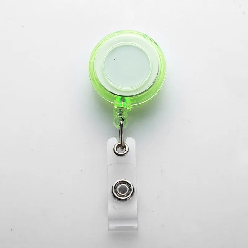 Women Man Credit Card Cover Case with Retractable Buttons Pouch Creative Transparent Nurse Badge Doctor ID Holder Clip Badge