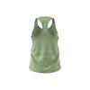 Adidas Solid Color Logo Running Vest Women Sports Vest Green HK6559