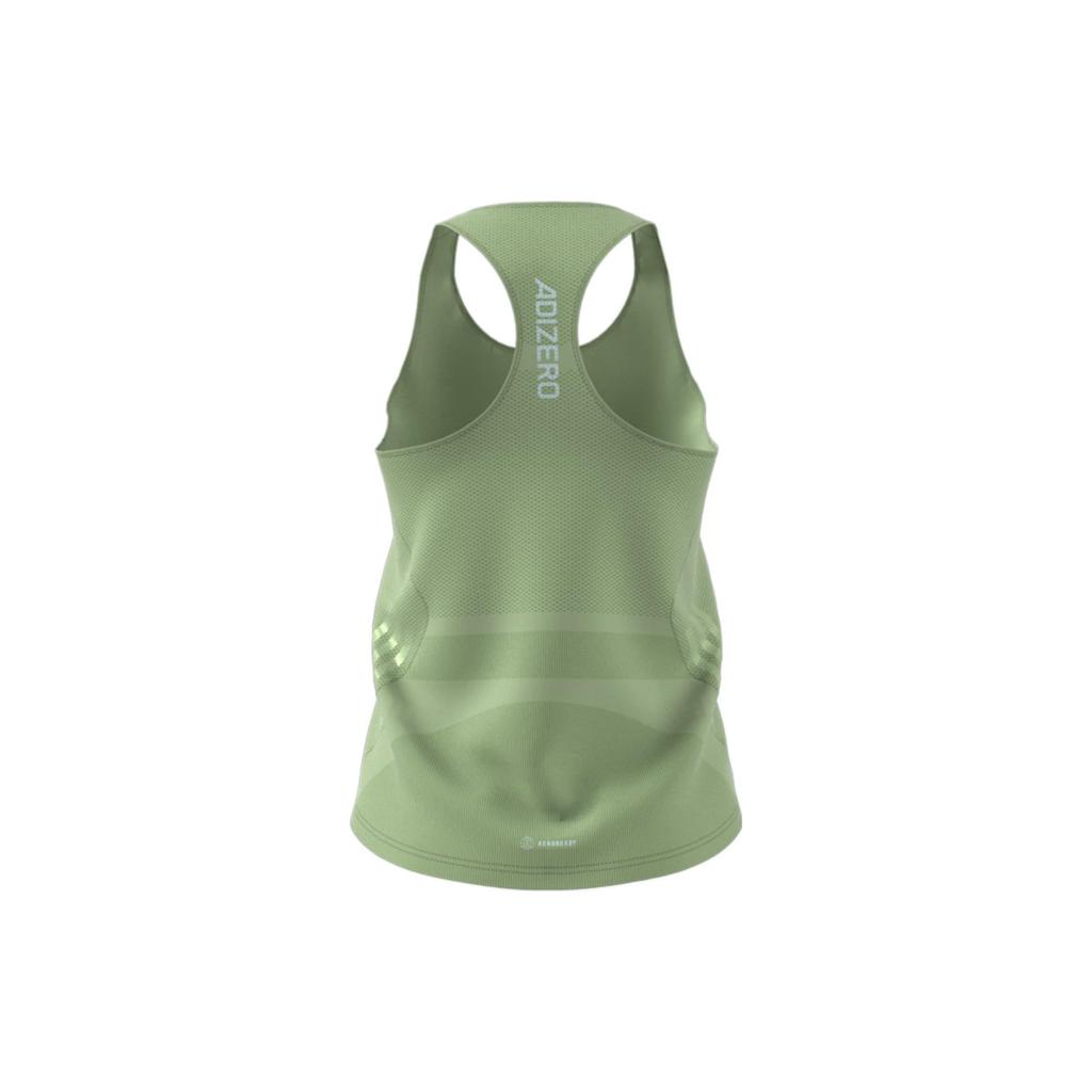 Adidas Solid Color Logo Running Vest Women Sports Vest Green HK6559