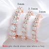 Smyoue 3/3.5/5mm Rose Gold Color All Moissanite Rings for Women Sparkling Wedding Ring 925  Silver Classic Jewelry Bands