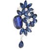Faux Crystal Flower Brooches Alloy Elegant Brooch Pin Accessories Clothes Decoration for Women