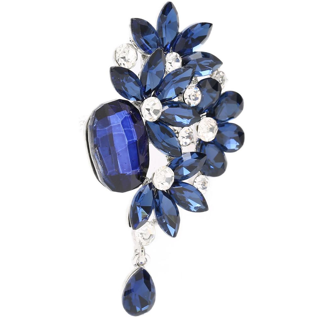 Faux Crystal Flower Brooches Alloy Elegant Brooch Pin Accessories Clothes Decoration for Women