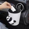 Panda Car Hanging Trash Can & Organizer