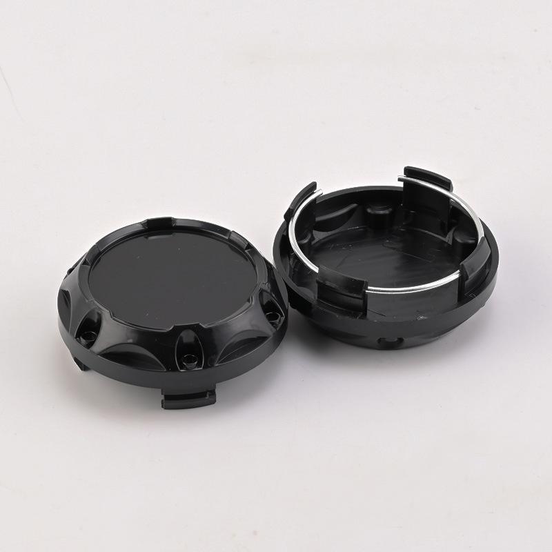 4pcs Car Wheel Center Hubcaps Covers Car Accessories 64mm For Universal Rim Hub Caps No Logo Black Silver