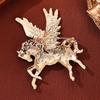 Beautiful Flying Horse Brooches For Women Men Enamel With Big Wings Elf Animal Party Office Brooch Pins Gifts