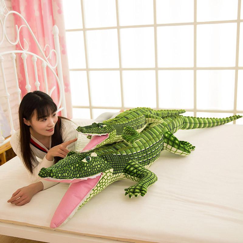 Plush Green Alligator Toy Kids Crocodile Cartoon Simulation Children Pillow Gift