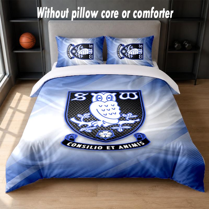Sheffield Wednesday Design Bed Bedding Set 1 Duvet Cover + 2 Pillowcases Soft Breathable Household Bed Linens