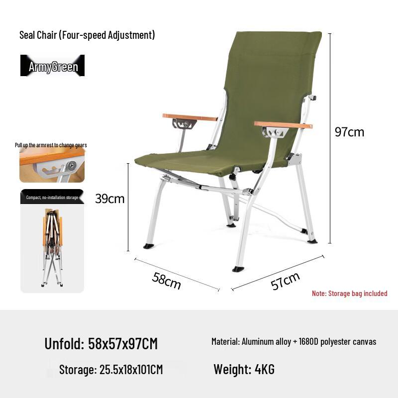 Iron Curtain Cloud Folding Camping Beach Chair