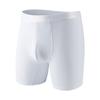 Men's Long Leg Boxer Shorts Ice Silk Sexy U Open Penis Pouch Sports Underwear EUR Size Panties Breathable Male Underpants