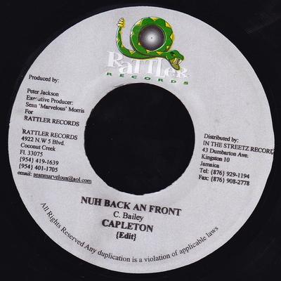 Disque 7 pouces CAPLETON - Nuh Back An Front none Rattler Records 2003 Jamaïque Reggae, Ska & Dub Occasion