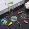 12/24 Pieces DIY Transparent Circle Discs Round Acrylic Blanks + Tassel Pendant Keychains DIY Art Craft for Making Gifts