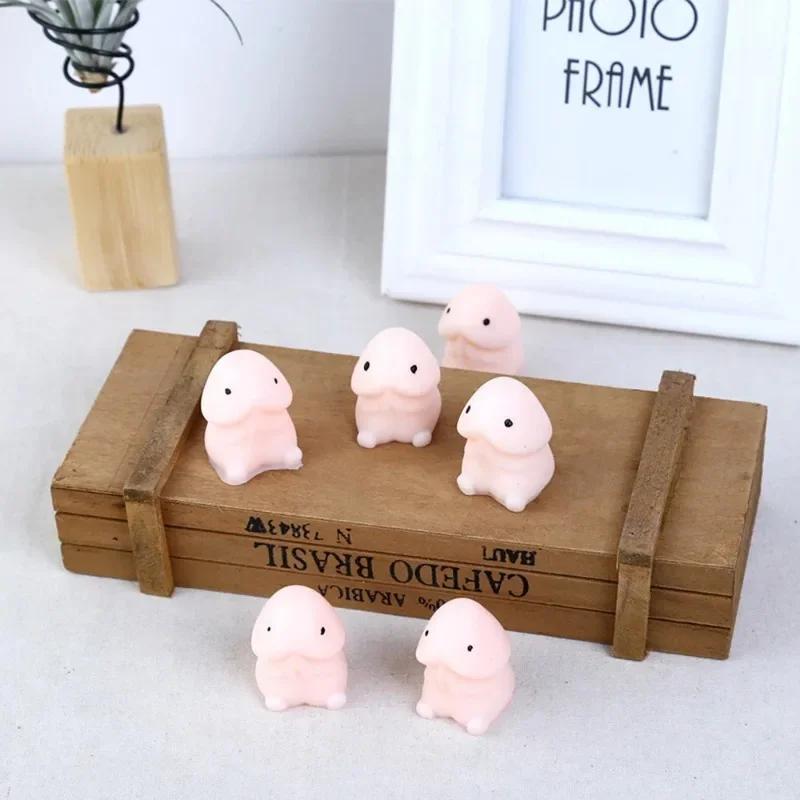 12/6pcs Mini Squishy Penis Doll Masturbator Rising Penis Stress Relief Toys Interesting Gifts Decompression Relax Pressure Toy