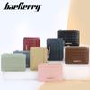 Baellerry Women's Short Purse Woven Pattern Wallet Zipper Coin Purse Fashion Card Holder Pu Leather Billfold