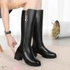 Fashion AIYUQI Women Genuine Leather Winter Wool 2025 New High Heel High Boots Big Size 41 42 43 Warm Snow Boots Women