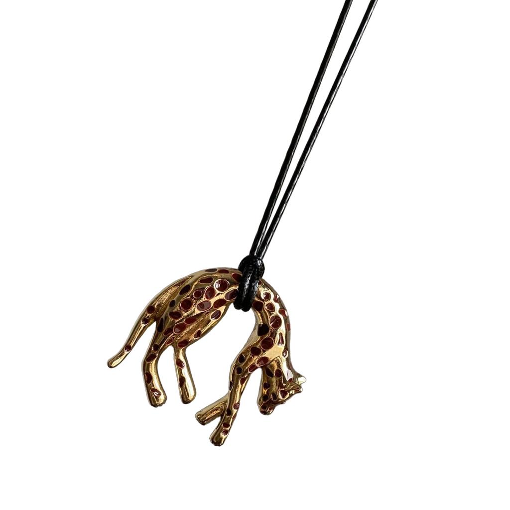 Stylish Enamel Panther Clavicle Necklace Dainty Collarbone Chain For Women Trendy Accessory Gift For Her