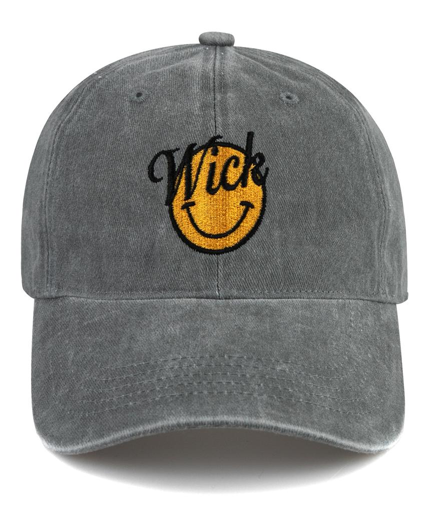 Wig Smile Stonewashed Ball Cap - Grey