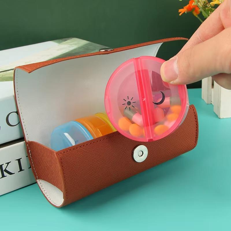 Weekly Pill Organizer, Travel Pill Box 7 Day,  Portable Daily Vitamin Organizers for Medication, Vitamins, Fish Oil, Supplements