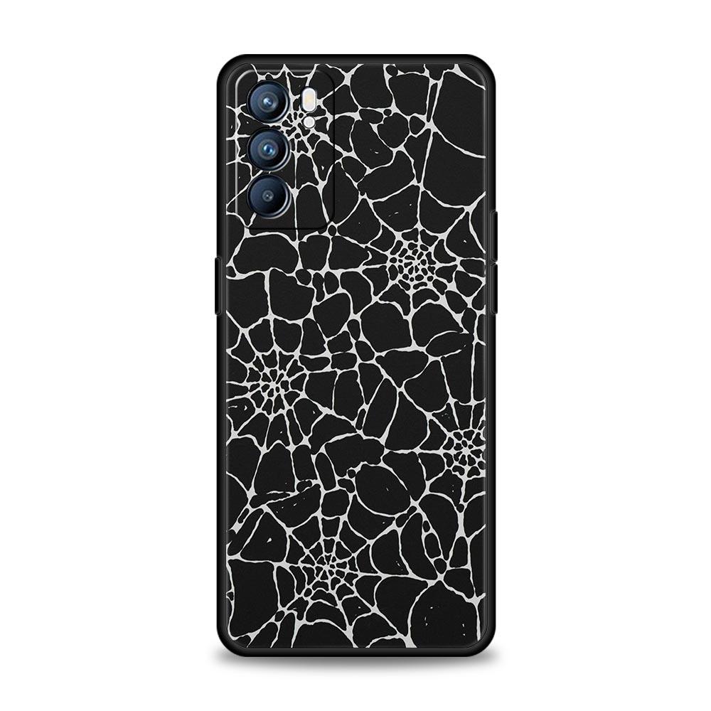 Spider Web Phone Case For Oppo A17 A31 A54 A57 A78 A79 A98 Find X5 X6 Reno 6 7 8 10 11 12 13 F Pro 5G Soft TPU Cover Fundas Bags