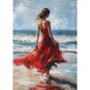 Wave Lighthouse Girl Surfing Canvas Painting Palm Tree Print Wall Art Picture Living Room Decor Sea Beach Poster Ocean Ship Boat