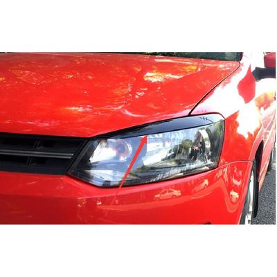 Faros de coche, párpados, cejas, pegatinas embellecedoras de ABS, cubierta para Volkswagen VW Polo MK5 2011-2017, accesorios para coche