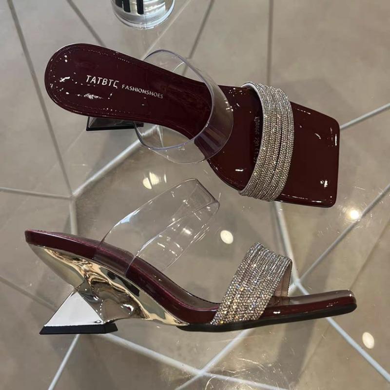 Mode 2025 Sommer Neu   Gelee Kristallabsatz Transparent Weiblich Sexy Klare Hohe Absätze Sandalen Pumps Schuhe Zapatos De Mujer