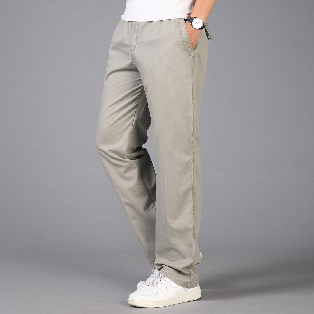Autumn and Winter Thin Casual Pants Men's Loose and Fattened Overalls Men's Large-size Casual Pants