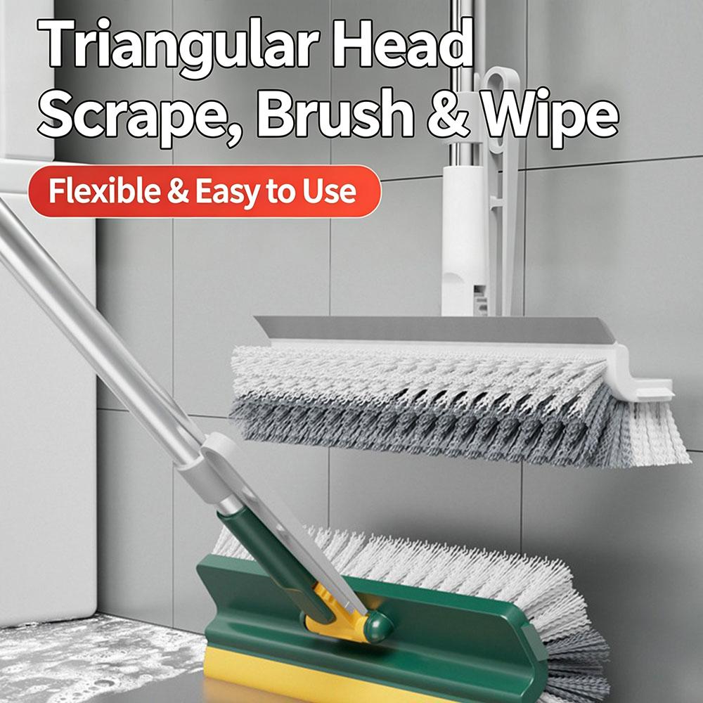Long Handle Bathroom Floor Brush 1 In 1 Tile Cleaning Scrubber Floor Joint Gap Brush 181?Degree Rotatable Bathroom Cleaning Tool